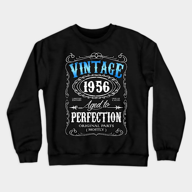 Vintage 1956 aged to perfection 60th birthday gift for men 1956 60 birthday Crewneck Sweatshirt by AwesomePrintableArt